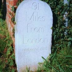 Milestone To Right Of Wisteria Cottage