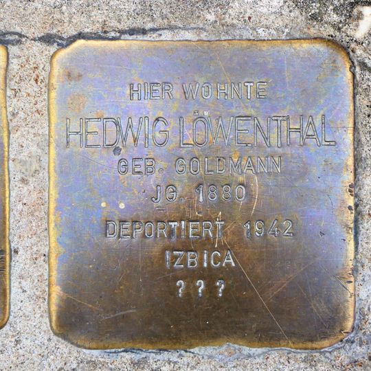 Stolperstein en memoria de Hedwig Löwenthal