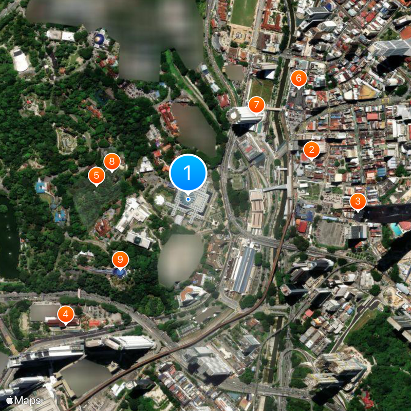 National Mosque of Malaysia Map