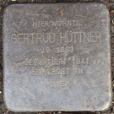Stolperstein dedicated to Gertrud Hüttner