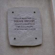 Vila Dominika Skuteckého, tabuľa pamätná