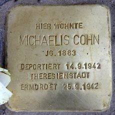 Stolperstein dedicated to Michaelis Cohn
