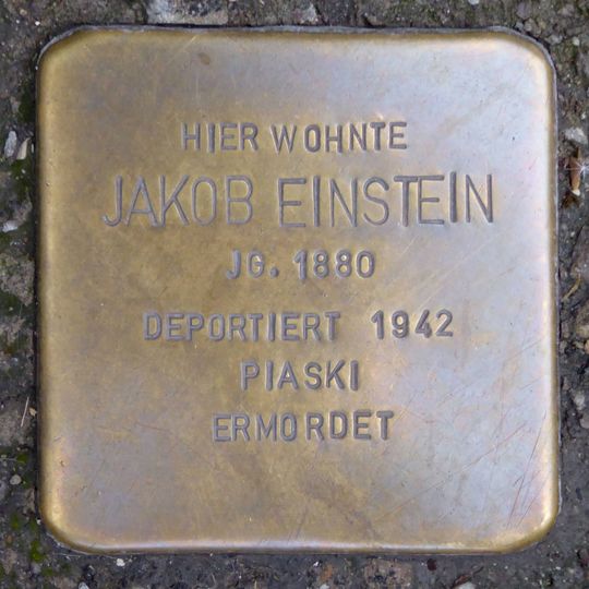 Stolperstein dedicated to Jakob Einstein