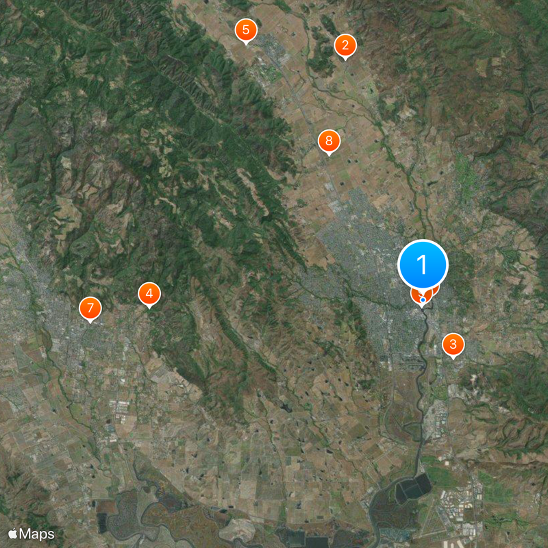 Napa Valley Wine Train Mappa