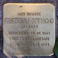 Stolperstein à la mémoire de Friedrich Gottscho