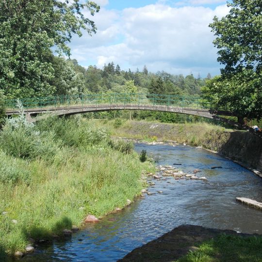 Footbridge over the Elbe in Klášterská Lhota