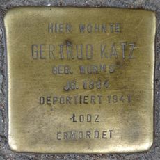 Stolperstein dedicated to Gertrud Katz
