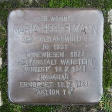 Stolperstein en memoria de Maria Hegselmann