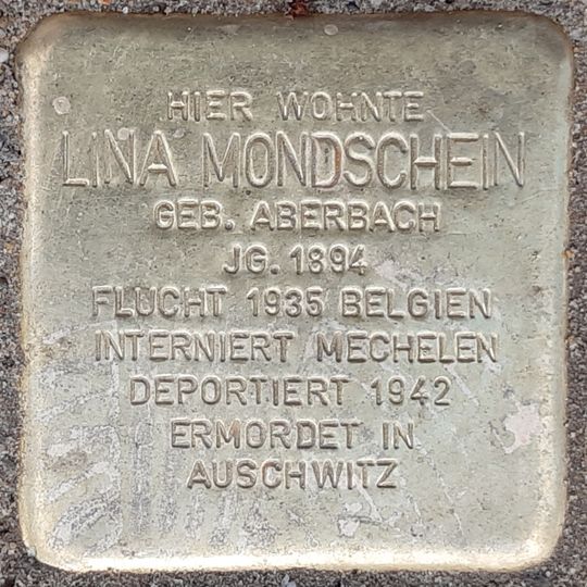 Stolperstein für Lina Mondschein