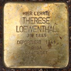 Stolperstein à la mémoire de Therese Löwenthal