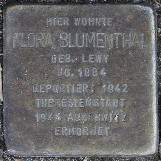 Stolperstein dedicated to Flora Blumenthal