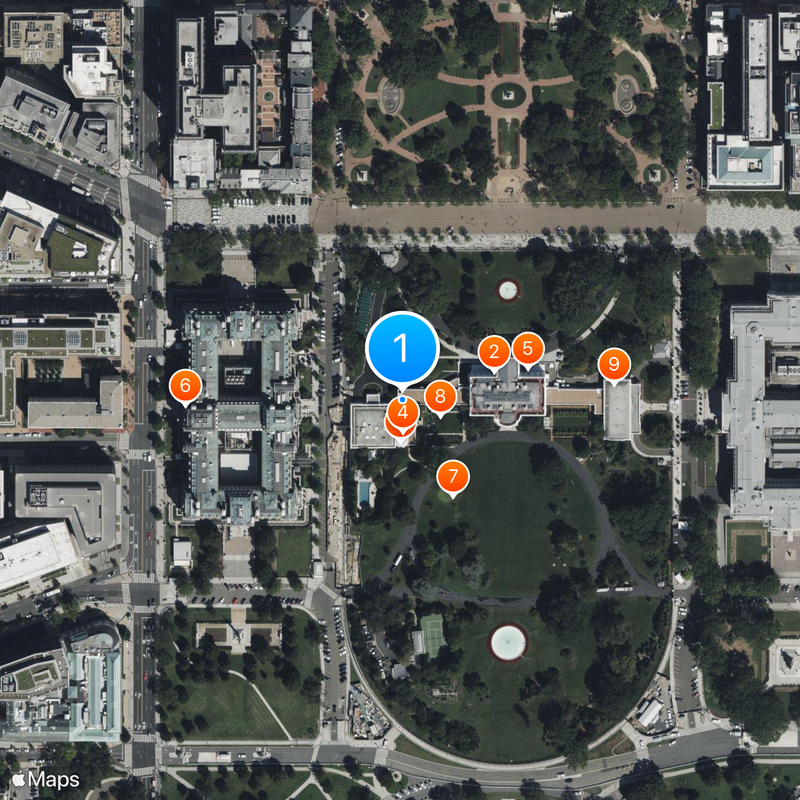 Presidential Emergency Operations Center Map