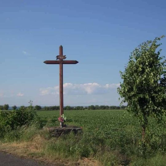 Boží muka při silnici z Jenštejna do Dřevčic