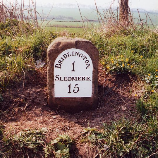 Milestone, between Eastfield Farm and Eastfield Garden Centre