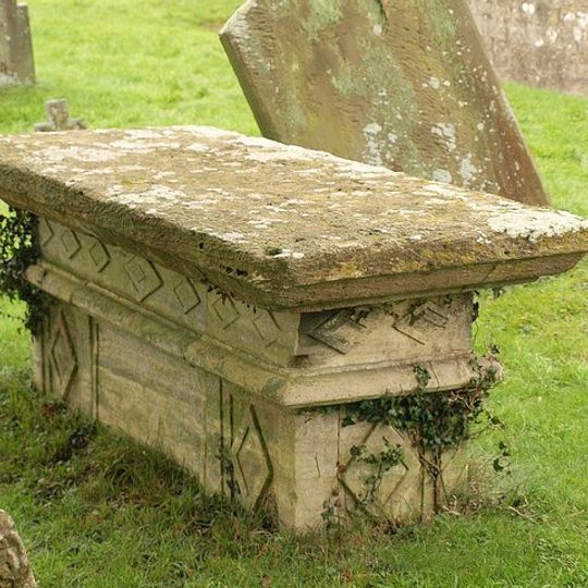 Newarke Monument in the churchyard approximately 6 metres south of south aisle to Church of St James