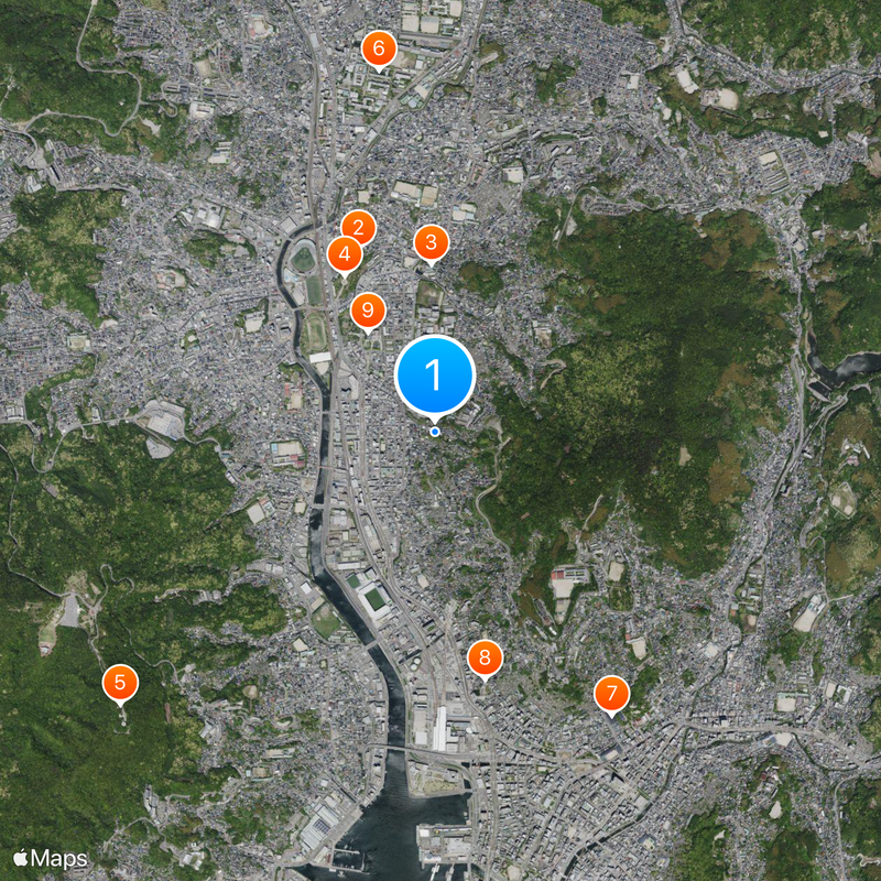 Santuario di Sannō Mappa