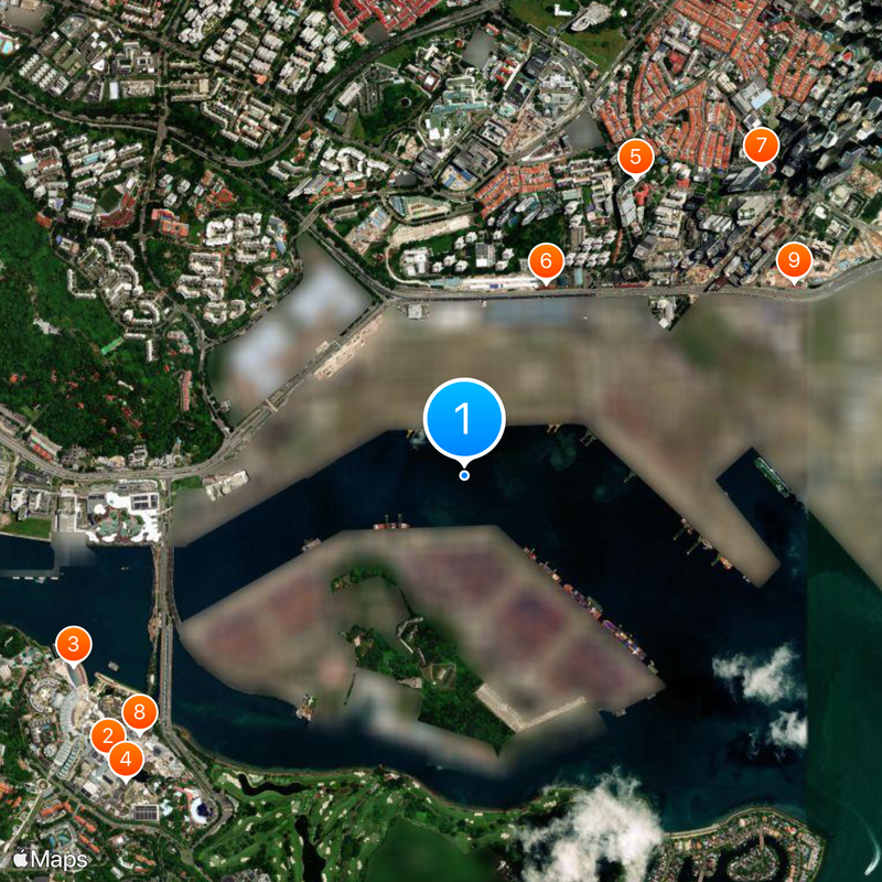 Port w Singapurze Mapa