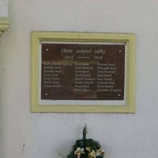 Pamětní deska padlým v 1. světové válce na kapli v Proboštově