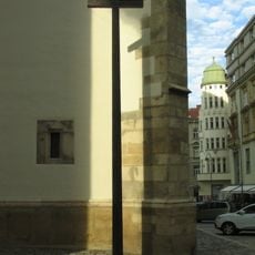 Wooden cross near Church of Saint James (Brno)