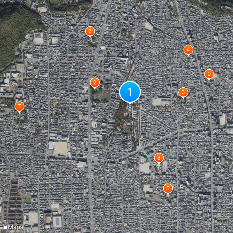 Kitano Tenman-gū Mapa