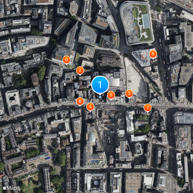 Ye Olde Cheshire Cheese Mapa