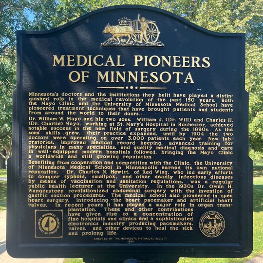 Medical Pioneers of Minnesota Historical Marker