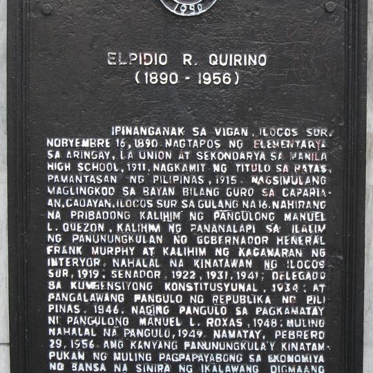 Elpidio R. Quirino historical marker