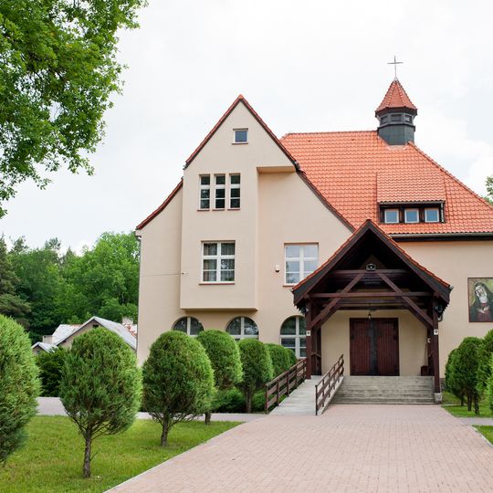 Kościół ewangelicki, ob. rzym.-kat. Matki Boskiej Ostrobramskiej wraz z plebanią