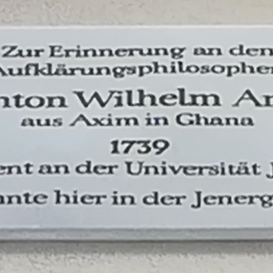 Commemorative plaque: Amo, Anton Wilhelm