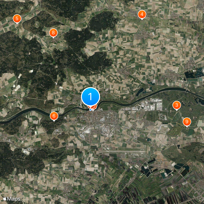 Neuburg an der Donau Mapa