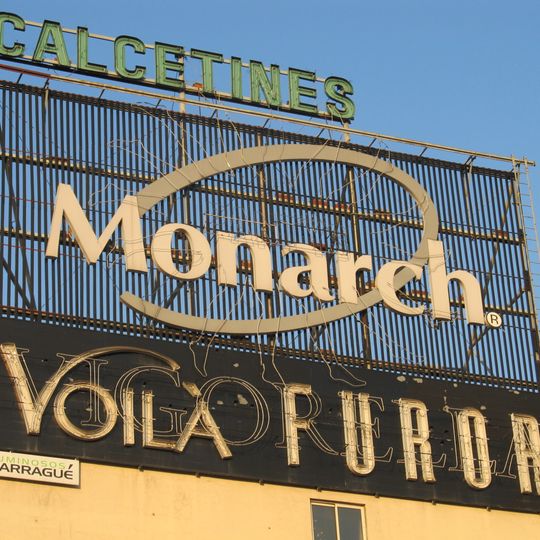 Reklameschild von Monarch
