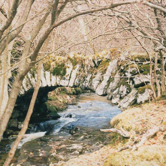 Packhorse bridge across Crook Gill, 530m south west of Mount Pleasant Farm