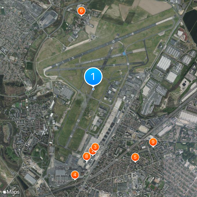 Paris–Le Bourget Airport Map