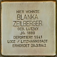 Stolperstein dedicated to Blanka Zeilberger