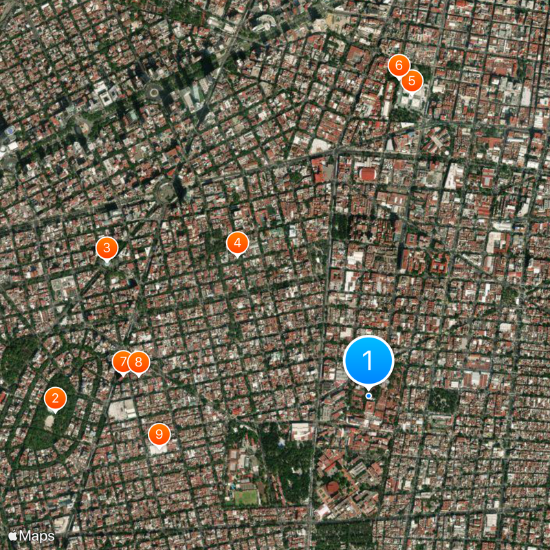 General Hospital of Mexico Map