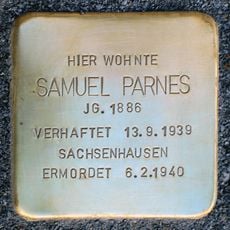 Stolperstein dedicated to Samuel Parnes