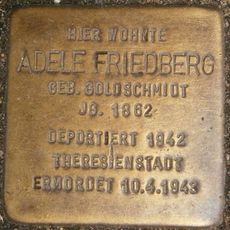 Stolperstein dedicated to Adele Friedberg