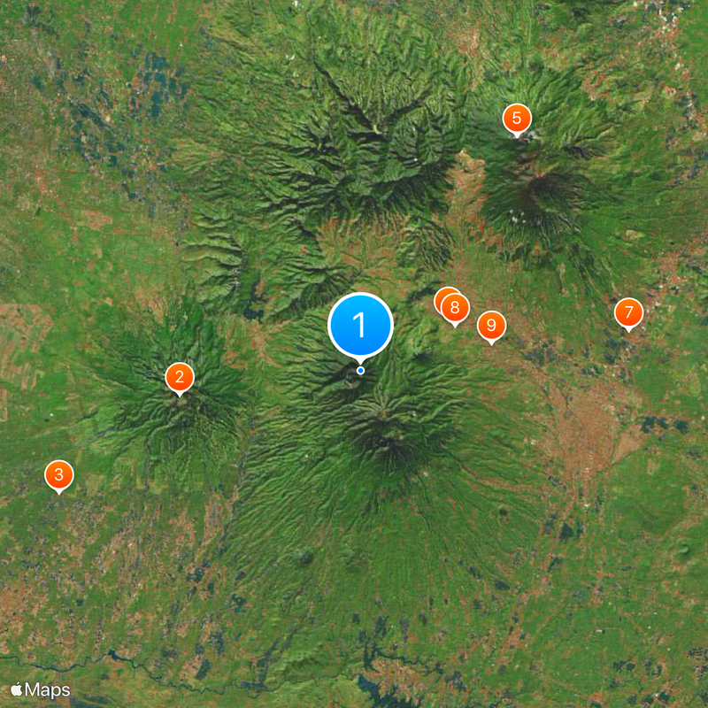 Mount Kawi Mapa