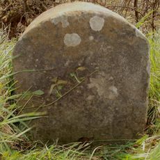 Milestone, Stocks Bridge, N Leathern Bottle; 150m S lane to Cam & garage