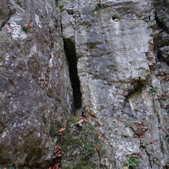 Szczelina w Panieńskich Skałach