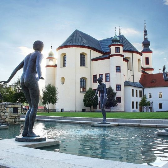 Fountain at Monastery gardens in Litomyšl