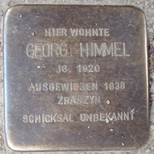 Stolperstein dedicated to Georg Himmel