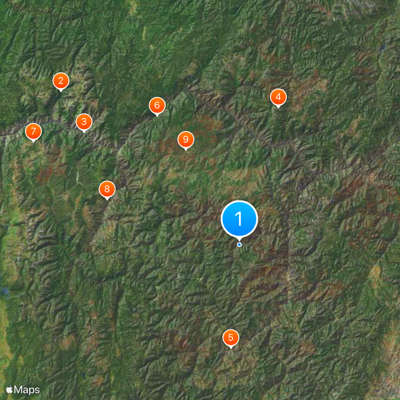 Frank Church–River of No Return Wilderness Map