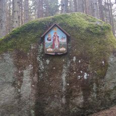 Obrázek svatého Wolfganga u vodopádů na Menší Vltavici