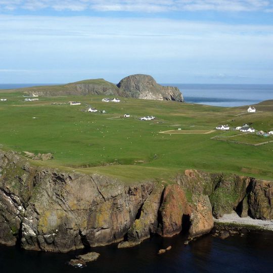 Malcolm's Head, lookout tower, Fair Isle