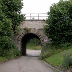 Rundbogige Wegdurchlässe in Bahndamm der Ludwig-Süd-Nordbahn