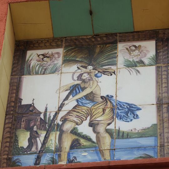 Ceramic panel of Saint Christopher