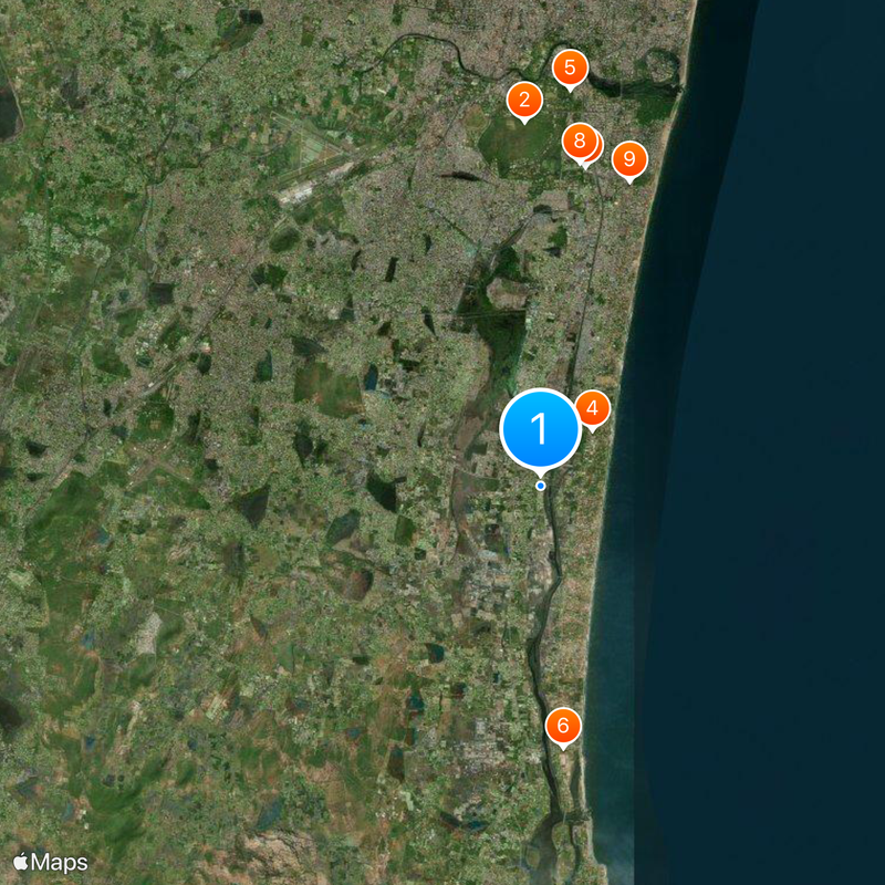 Prathyangira Devi Temple, Shollinganallur Map