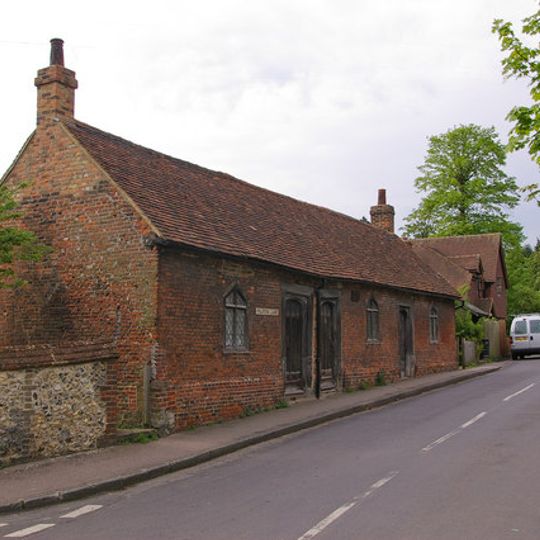 Row Of Almshouses At Corner Of Church Street