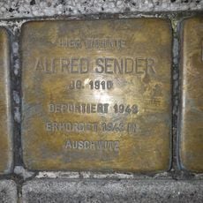 Stolperstein dedicated to Alfred Sender